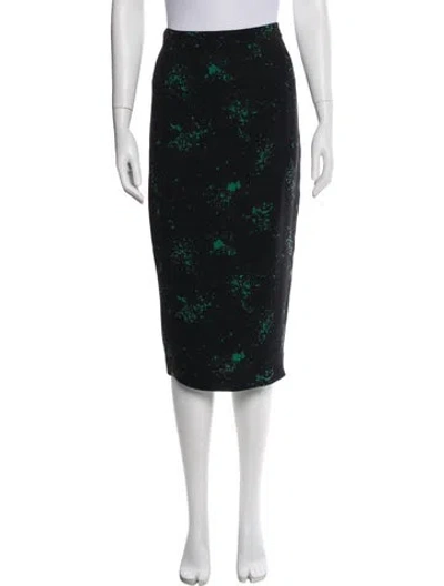 Pre-owned A.l.c Silk Midi Length Skirt In Black