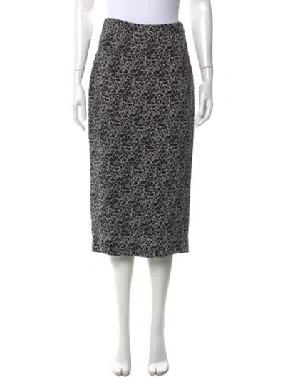 Pre-owned A.l.c Silk Midi Length Skirt In Black
