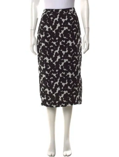 Pre-owned A.l.c Silk Midi Length Skirt In Black