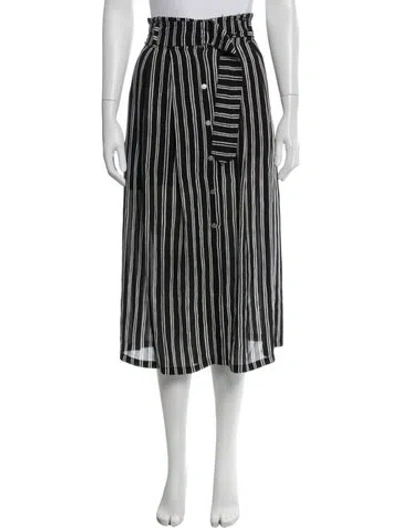 Pre-owned A.l.c Silk Midi Length Skirt In Black
