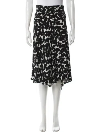 Pre-owned A.l.c Silk Midi Length Skirt In Multi