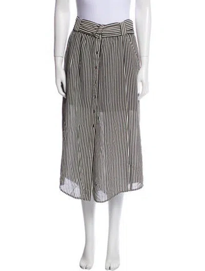 Pre-owned A.l.c Silk Midi Length Skirt In Multi