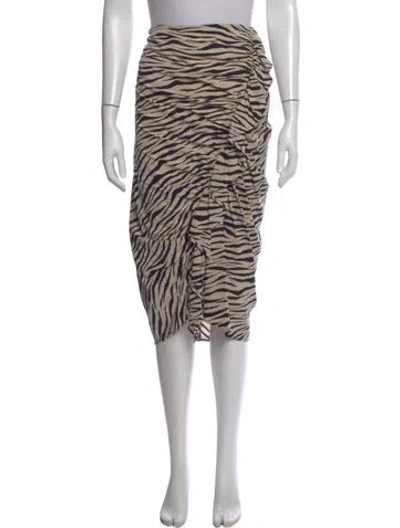 Pre-owned A.l.c Silk Midi Length Skirt In Neutral