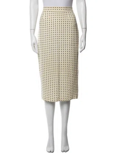 Pre-owned A.l.c Silk Midi Length Skirt In Neutrals