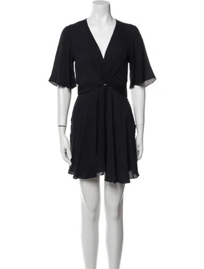 Pre-owned A.l.c Silk Mini Dress In Black