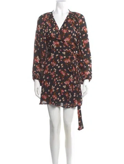 Pre-owned A.l.c Silk Mini Dress In Black