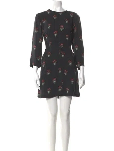 Pre-owned A.l.c Silk Mini Dress In Black