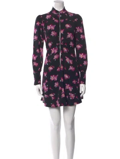 Pre-owned A.l.c Silk Mini Dress In Black