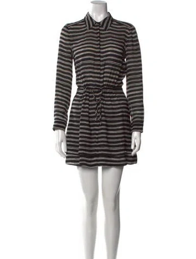 Pre-owned A.l.c Silk Mini Dress In Black