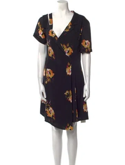 Pre-owned A.l.c Silk Mini Dress In Black
