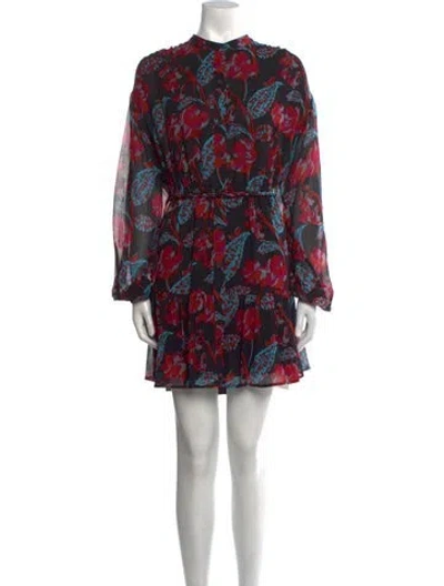 Pre-owned A.l.c Silk Mini Dress In Black