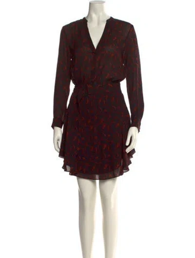 Pre-owned A.l.c Silk Mini Dress In Black