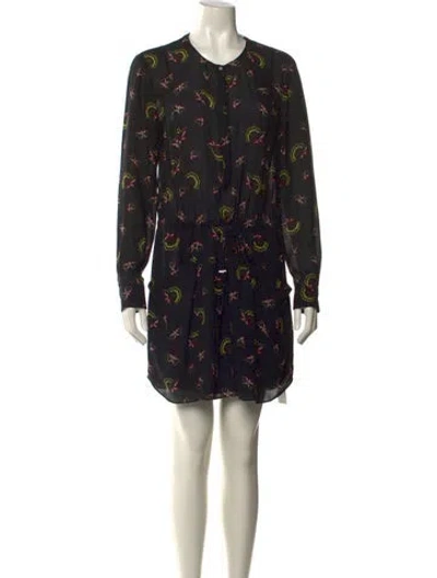 Pre-owned A.l.c Silk Mini Dress In Black