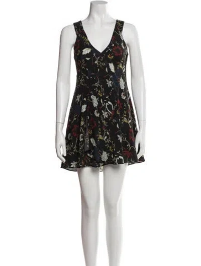 Pre-owned A.l.c Silk Mini Dress In Black
