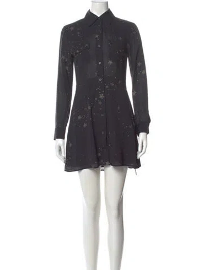 Pre-owned A.l.c Silk Mini Dress In Black