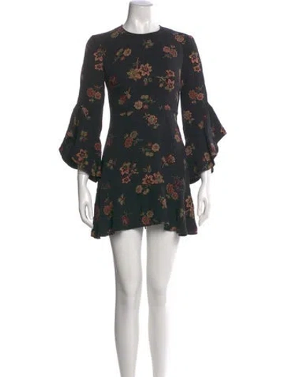 Pre-owned A.l.c Silk Mini Dress In Black