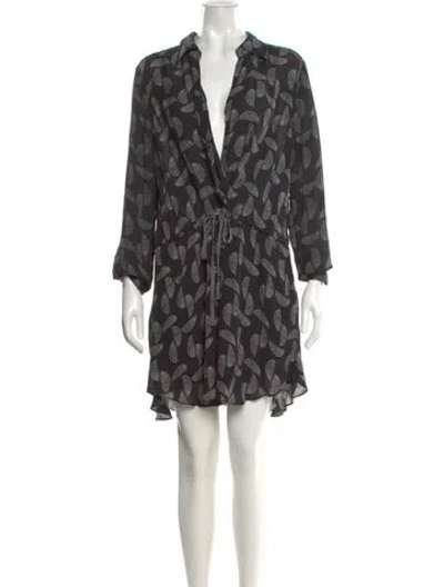 Pre-owned A.l.c Silk Mini Dress In Black