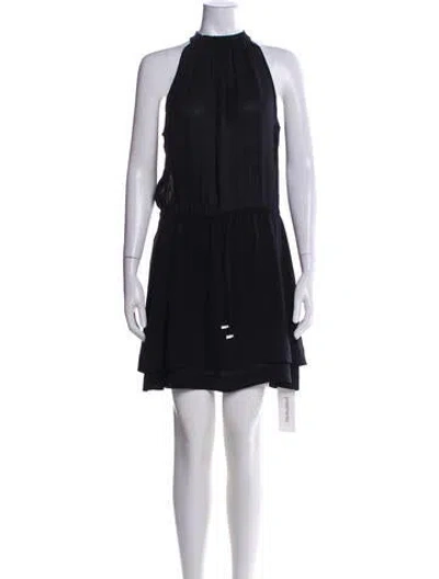 Pre-owned A.l.c Silk Mini Dress In Black