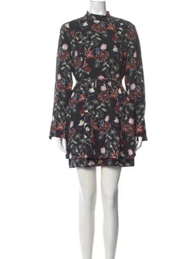 Pre-owned A.l.c Silk Mini Dress In Black