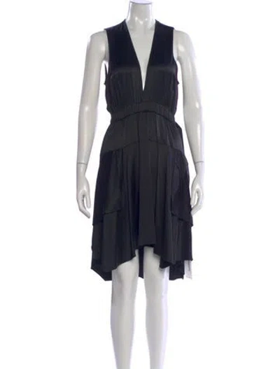 Pre-owned A.l.c Silk Mini Dress In Black