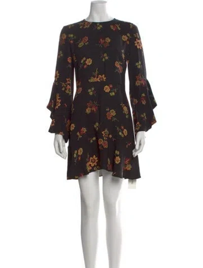 Pre-owned A.l.c Silk Mini Dress In Black