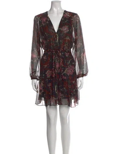 Pre-owned A.l.c Silk Mini Dress In Black