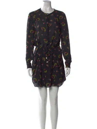 Pre-owned A.l.c Silk Mini Dress In Black
