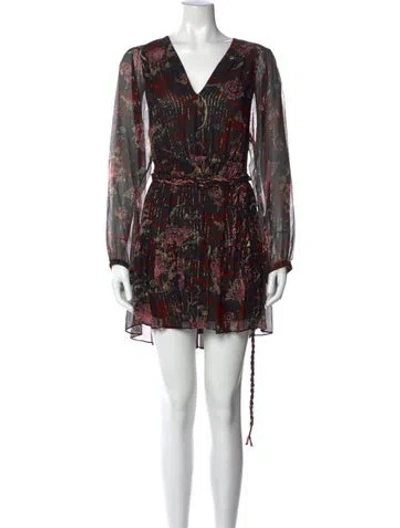 Pre-owned A.l.c Silk Mini Dress In Black