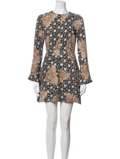 Pre-owned A.l.c Silk Mini Dress In Black