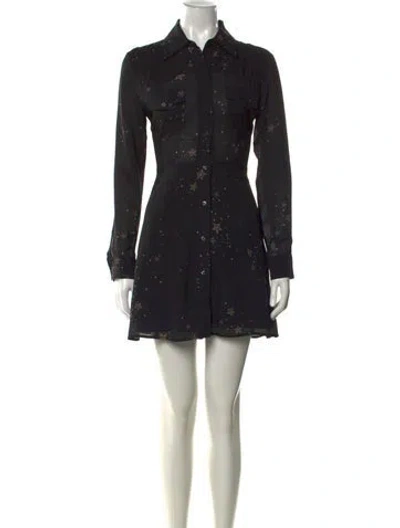 Pre-owned A.l.c Silk Mini Dress In Black