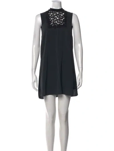Pre-owned A.l.c Silk Mini Dress In Black