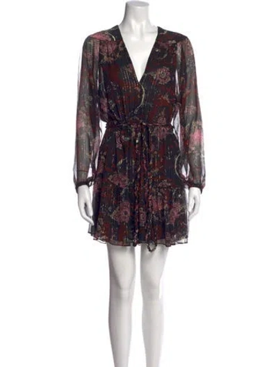 Pre-owned A.l.c Silk Mini Dress In Black