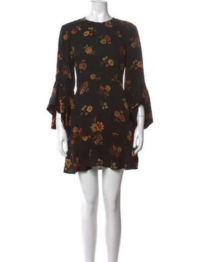 Pre-owned A.l.c Silk Mini Dress In Black