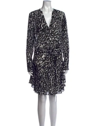 Pre-owned A.l.c Silk Mini Dress In Black