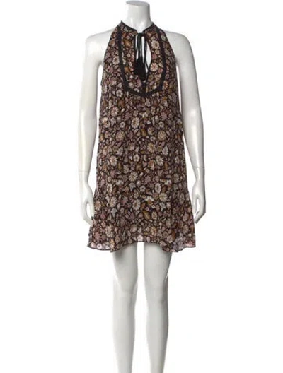 Pre-owned A.l.c Silk Mini Dress In Black