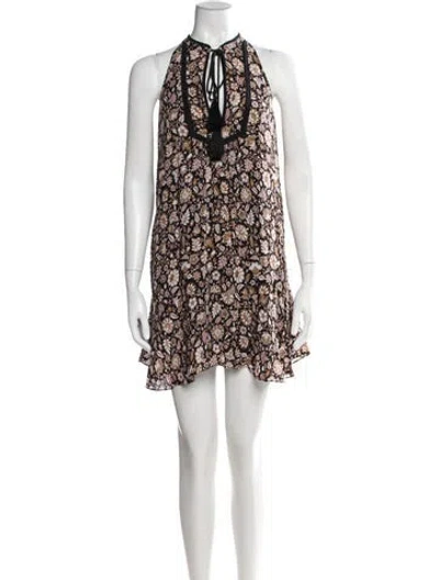 Pre-owned A.l.c Silk Mini Dress In Black