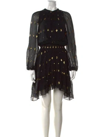 Pre-owned A.l.c Silk Mini Dress In Black