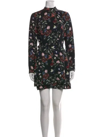 Pre-owned A.l.c Silk Mini Dress In Black