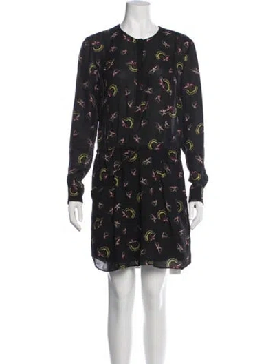 Pre-owned A.l.c Silk Mini Dress In Black