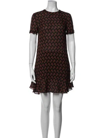 Pre-owned A.l.c Silk Mini Dress In Black