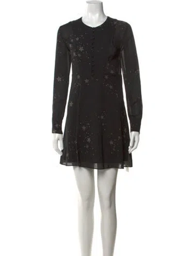 Pre-owned A.l.c Silk Mini Dress In Black