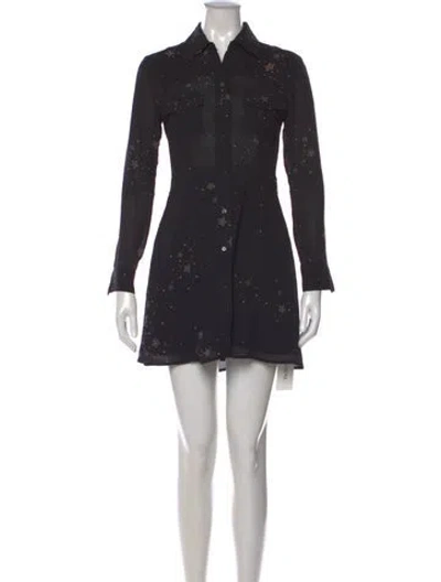 Pre-owned A.l.c Silk Mini Dress In Black