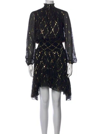 Pre-owned A.l.c Silk Mini Dress In Black