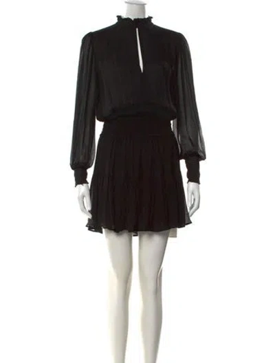 Pre-owned A.l.c Silk Mini Dress In Black