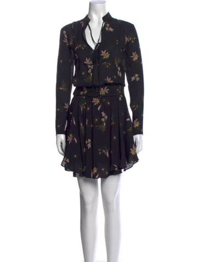 Pre-owned A.l.c Silk Mini Dress In Black