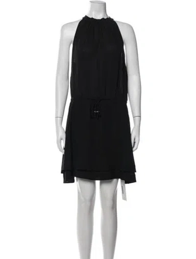 Pre-owned A.l.c Silk Mini Dress In Black