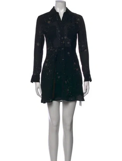 Pre-owned A.l.c Silk Mini Dress In Black