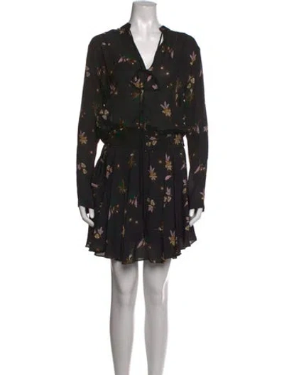 Pre-owned A.l.c Silk Mini Dress In Black