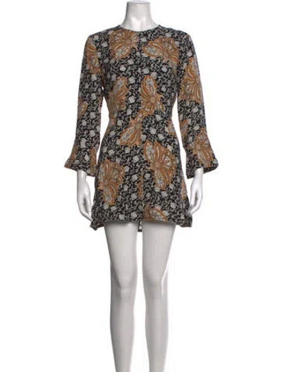 Pre-owned A.l.c Silk Mini Dress In Black