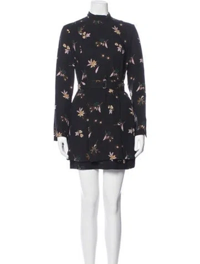 Pre-owned A.l.c Silk Mini Dress In Black